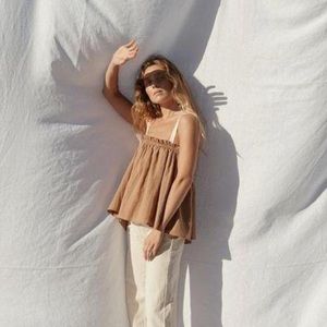 St. Agni Niort Sleeveless Elastic Tank Top Nutmeg